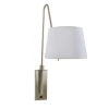 Hotel Acrylic shade wall lamp with brushed nickel lamp base and lighting