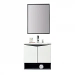 Hotel modern two doors MDF furniture wall mounted bathroom furniture cabinet