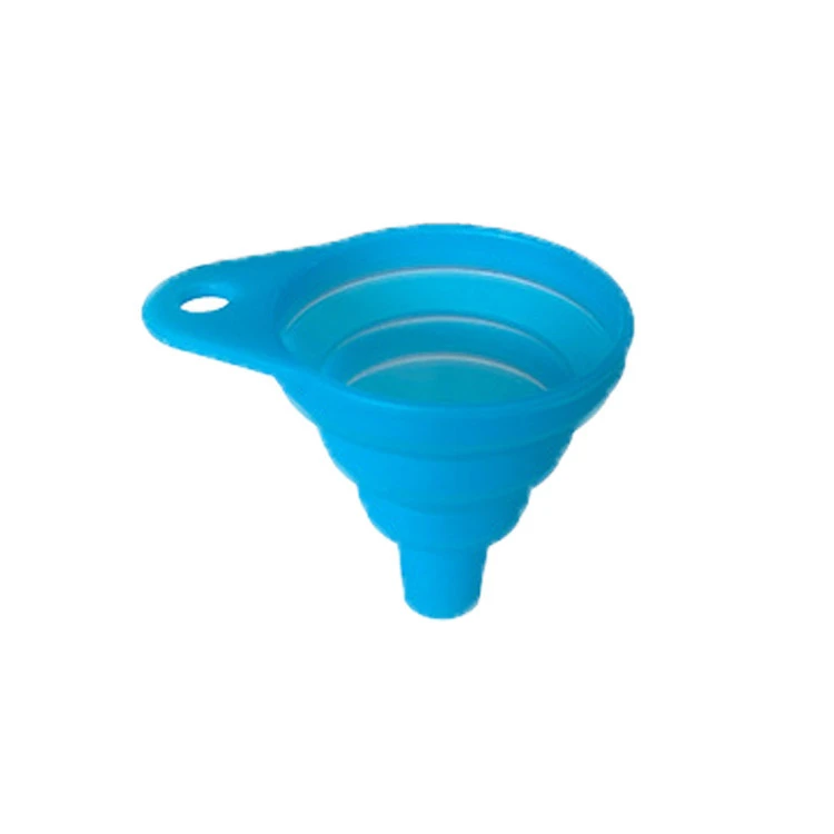 Household goods oil funnel oil-proof silicone folding funnel is small and easy to carry