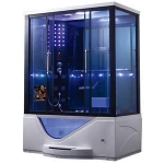 HS-SR073A luxury tempered glass comperized steam shower room with whirlpool