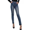 Huade high quality denim ripped Distressed cropped ladies women jeans