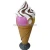 Import Ice Cream Cone Decorations Fiberglass Outdoor creative trash can from China