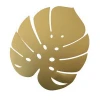 IN STOCK Gold Color Eco-Friendly Plastic Monstera Leaf Placemat for Kitchen Dining Accessories
