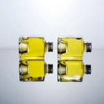 In stock unique shaped 150ml glass bottles with aluminum cap