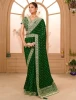 Indian Designer Beautiful Hot Color Satin Crush Party wear Saree with Sequence Work Blouse Wedding Parties Pakistani Style Women
