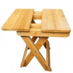 Indoor Folding Bamboo Stool Outdoor Wood Garden Chair