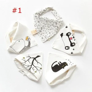 Infants &amp; Toddlers 2layer cotton bibs Age Group and OEM Service Supply Type Cotton baby bandana bib