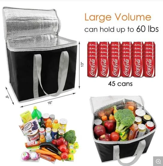 Insulated-Grocery-Bag-Thermal-Cooler-Shopping-Tote for Hot Cold Frozen Food