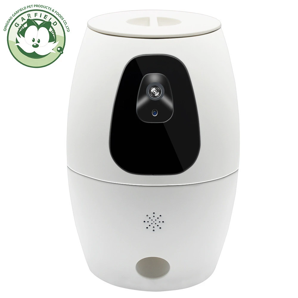 intelligent pet feeder cat food bowl with camera  remote monitoring quantitative feeder dog camera