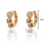 Import Jewelry round ball stud earrings 18K gold Plated disco ball earrings for women from China