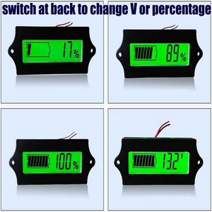 JS-C31 8-70v LCD battery capacity indicator with switch for lead acid lithium battery  LCD power display Panel  meter voltmeter
