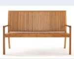 Jurmala modern design outdoor patio furniture set three seat leisure bamboo slate garden Bench