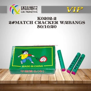 K0202-2 2#Match Cracker W/2bangs Factory Direct Sale High Quality And Big Bangs Throw Firecrackers Liuyang Global Fireworks