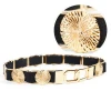 KDA8903 New fashion gold metal decorative wide belts for women