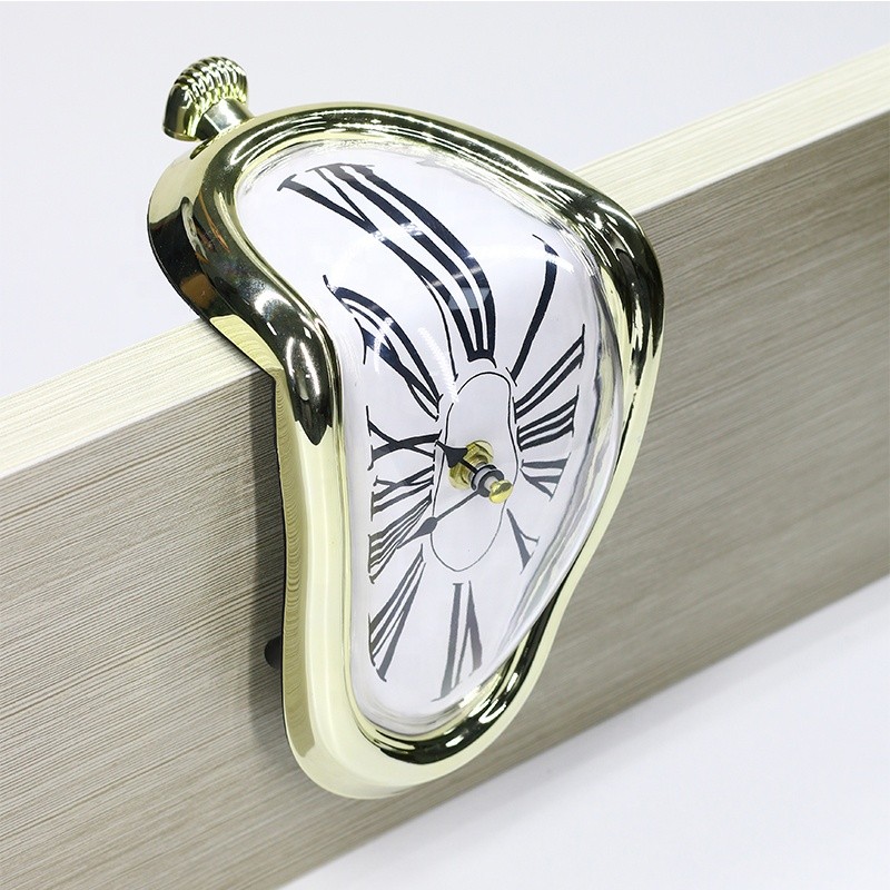KH-CL132 Novel Surreal 24 Hour Revolving Analog Fancy Decoration Gift Melting Wall Clock for Home