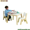 Kids Folding Table and Chairs Wooden Table and Chairs for Toddler Wooden Flat Pack Children Furniture