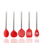 Kitchen Accessories Food Grade Reusable Silicone Collapsible Folding Funnel 6 in 1 Set