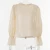 Import Ladies Elegant Bell Bottom Sleeve Loose fit solid Champagne Blouse shirt For Women from China