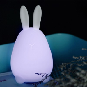 LED Induction Colorful Silicone Night Lamp Creative USB Rabbit Novelty Night Light Rabbit Slap Lamp