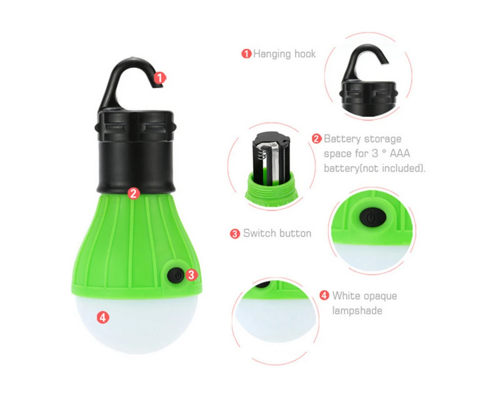 LED Mini Portable Camping Light Bulb Outdoor Lighting Camping Emergency lamp
