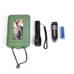 LED Rechargeable Flashlight Electric Torch Outdoor Lighting Flash Light Case Packaging