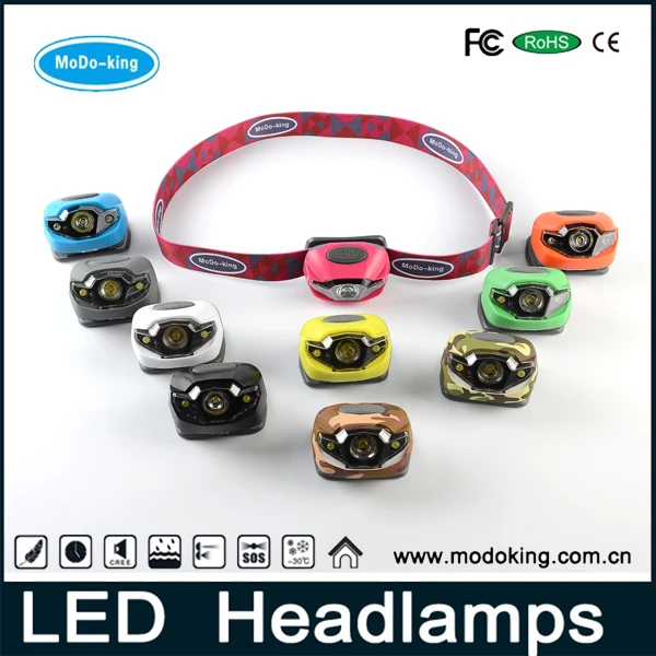 LED Rechargeable USB Headlamp 3*AAA Dry Battery Powered Headlight Head Light Torch