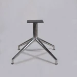 Leisure Restaurant Electroplate Aluminum Alloy Four-star Table-Legs, Fashion Furniture Parts Table Legs Cross-Bonding Table Leg