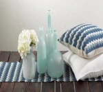 Linen Blend Printed Zig Zag Design Throw Pillow 20 inch Square Cushion Cover Couch Sofa Decorative Pillow Case