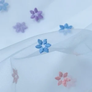Little Flower Kids Dress Embroidery Chinlon Mesh Lace Fabric