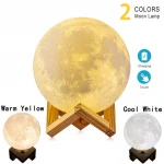 LJJZH356 Acrylic 3d Moon Night lamp LED night lights Bedroom Light Decoration Touch Switch 3D LED Night Light