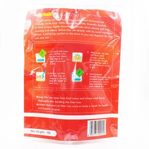 Logo printed empty packaging bags for 10L 5KG Cat litter wholesale