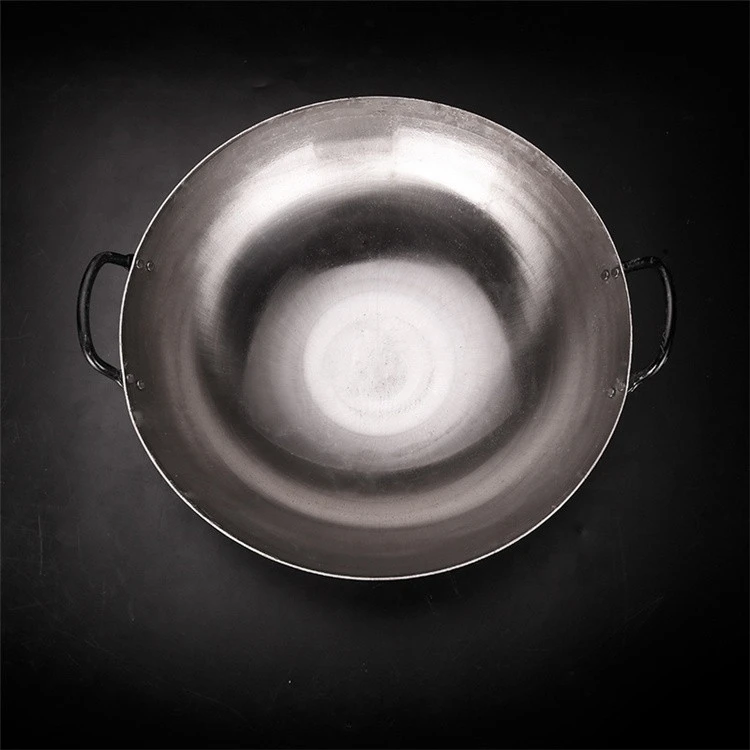 Long life high quality uncoated steel iron pot for cooking