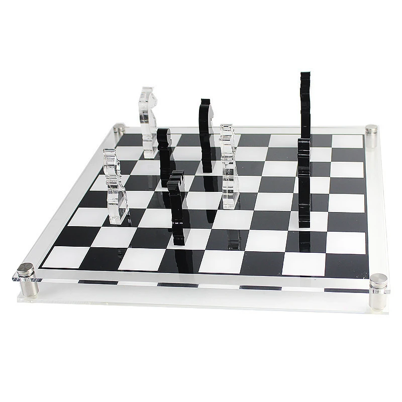 luxury indoor family chess games acrylic chess board game set