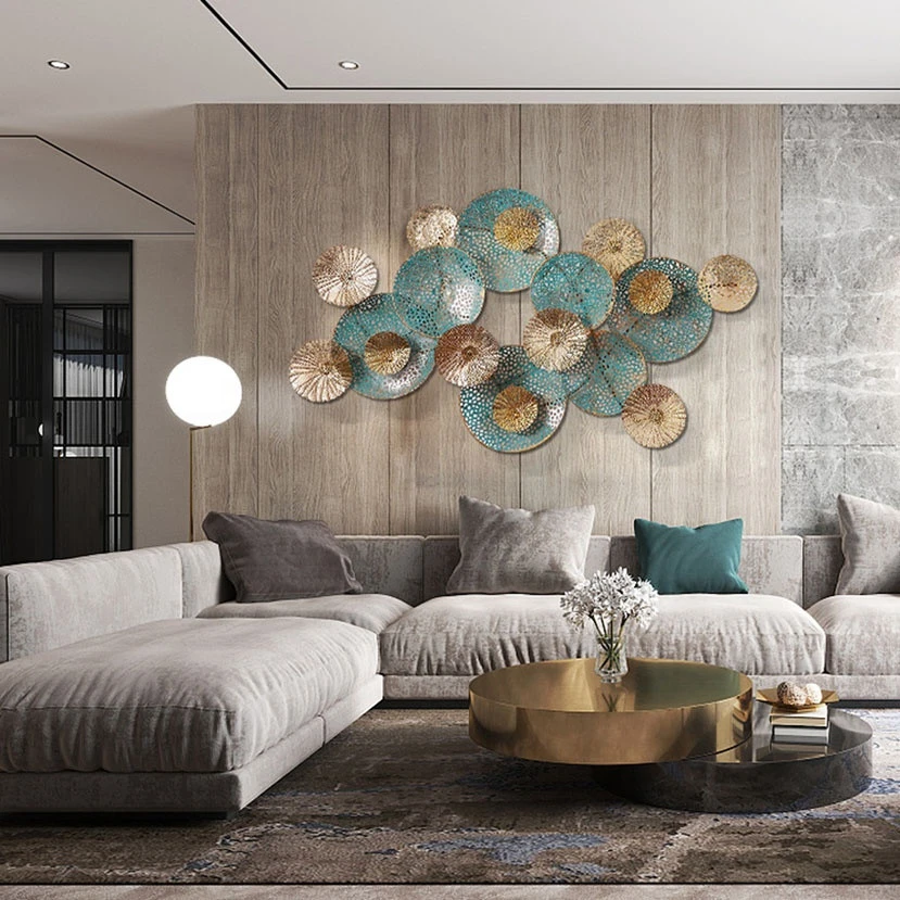 Luxury Iron Home Living Room Creative Metal Modern Wall Decoration