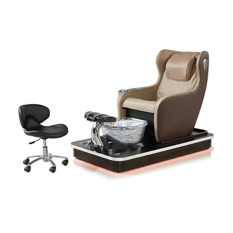 Luxury Modern Beauty Nail Salon Furniture Pipeless Whirlpool Discharge Pump Foot Spa Massage Pedicure Chair