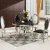 Import Luxury Modern home Furniture Dining Room Hotel Restaurant Stainless Steel Marble Top Dinning Dining Table from China