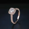 luxury Sterling Silver  round cut Diamond Ring 1ct , I - J Color , I2 - I3 Clarity Glitz Design Collection