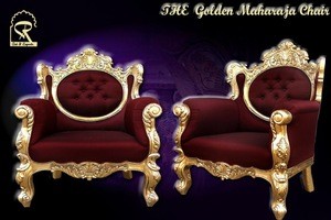 Luxury Wedding Gold Throne King Chair