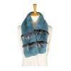Luxury windproof winter blue faux fur scarf collar scarf