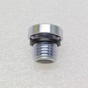 M18*1.5 Hex socket Zinc plated Magnetic drain plug with copper washer with magnet