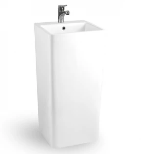 M9001 Factory direct supply Big Sale Popular 500mm Height Cheap Ceramic Sink Free Standing Bathroom Pedestal Basin