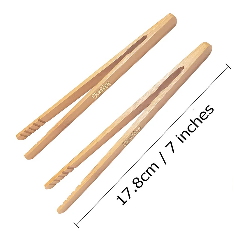 Magnetic Bamboo Toaster Tongs Natural Wood Kitchen Toast Tong Eco-Friendly Space Saving Modern Kitchen Accessory