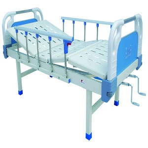 Manual hospital bed ABS Three-function cheap nursing care bed 2 crank medical clinic bed