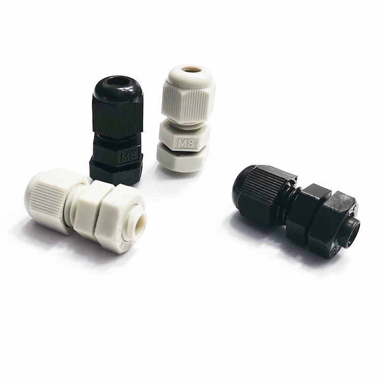 Manufacturer supply Mini Cable Glands B-Type  Waterproof ip68 plastic nylon metric thread cable gland M8