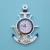 Import Mediterranean style wooden helmsman anchor wall clock home decoration wall decoration pendant clock crafts from China