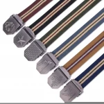 Men Custom Logo Tactical Military Belt Fashion Woven Canvas Belts with Gift Box