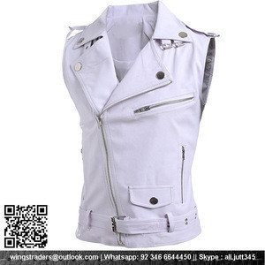White leather waistcoat Clearance