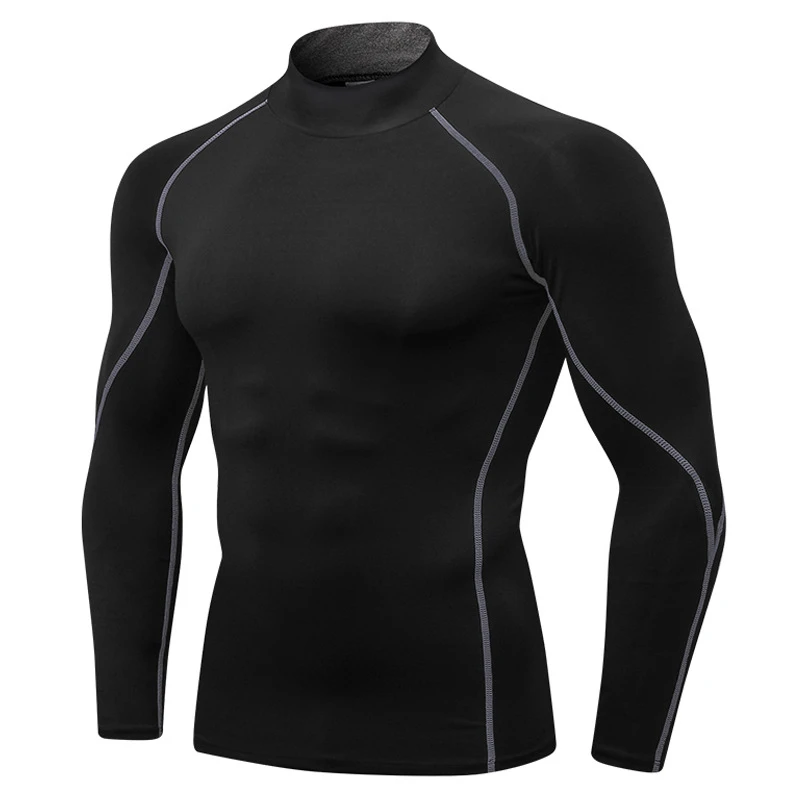 Mens Cool Dry Compression Long Sleeve Base layer Athletic Sports T-Shirts Tops