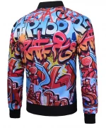 Mens Printed Slim Fit Bomber Jacket, Dropship 3D Sublimation Casual Custom Bomber Jacket