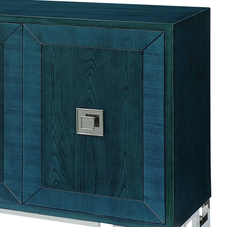 Metal Base Accent Bedside Furniture Mdf Storage 2 Door Wooden Shoe Cabinet